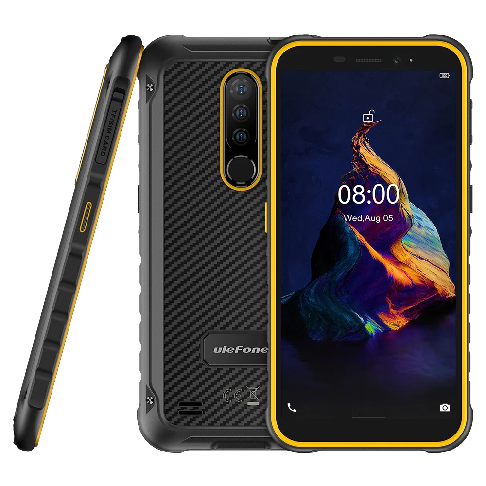 

2021 Best Selling Ulefone Armor X8 Rugged Phone 4gb+64gb 5080mah Battery 5.7 Inch Android 10.0 Triple Proofing mobile Phone