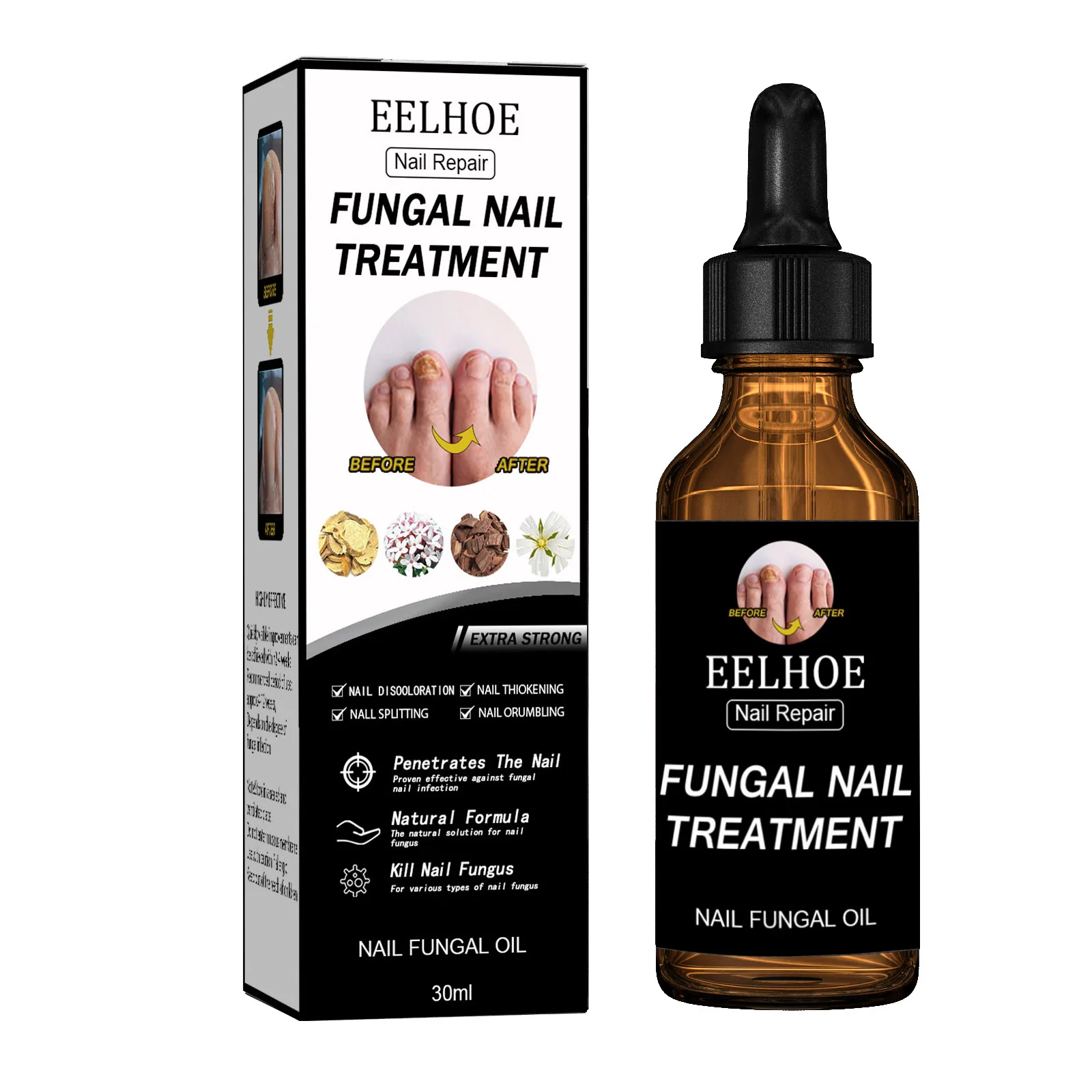 

eelhoe nail repair solution soft nail thickening type onychomycosis repair solution foot bright nail care solution K1