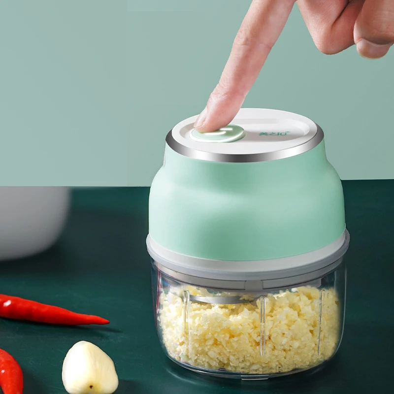 

A3141 Electric Meat Grinder Durable Mini Crusher Chopper USB Charging Ginger Crusher Kitchen Tools Electric Garlic Masher, As pic