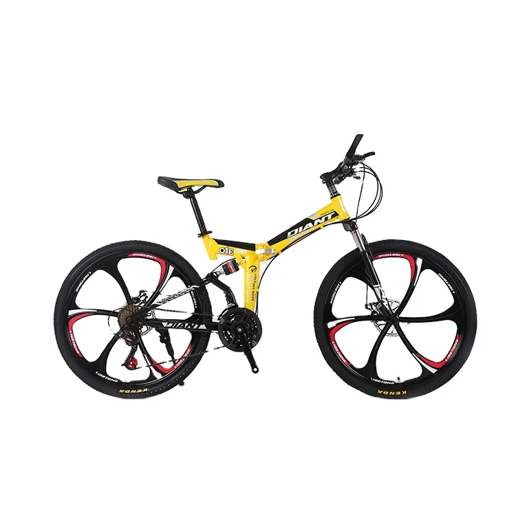 

Mountain Bike 20/24/26 Inch Carbon Steel Frame Folding Bikes 21 Speed Variable Speed Bicycle Double Shock Absorber Brakes Mounta