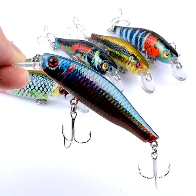

1Pcs 8.5cm/8.7g Fishing Minnow Lures Hard Bait Pesca Color Painting Fishing Lure Wobblers Tackle Isca Artificial Quality Hooks