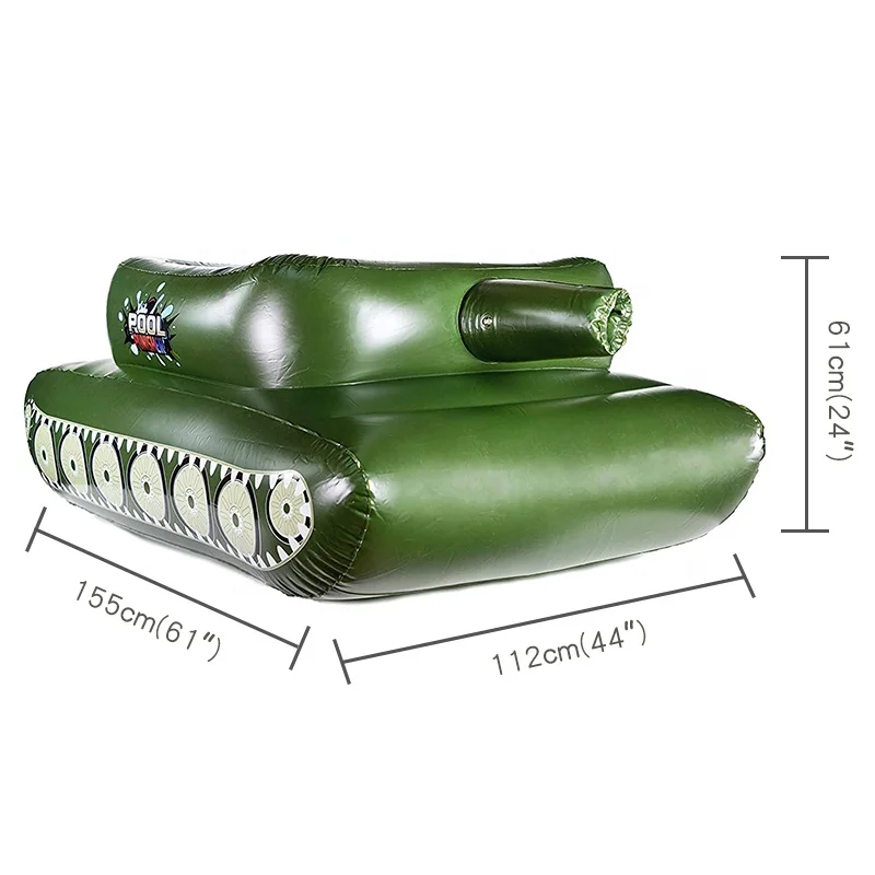 

Amaone New Navy Green inflatable toy with squirt gun For Kids Outdoor Water toys pool punisher inflatable tank