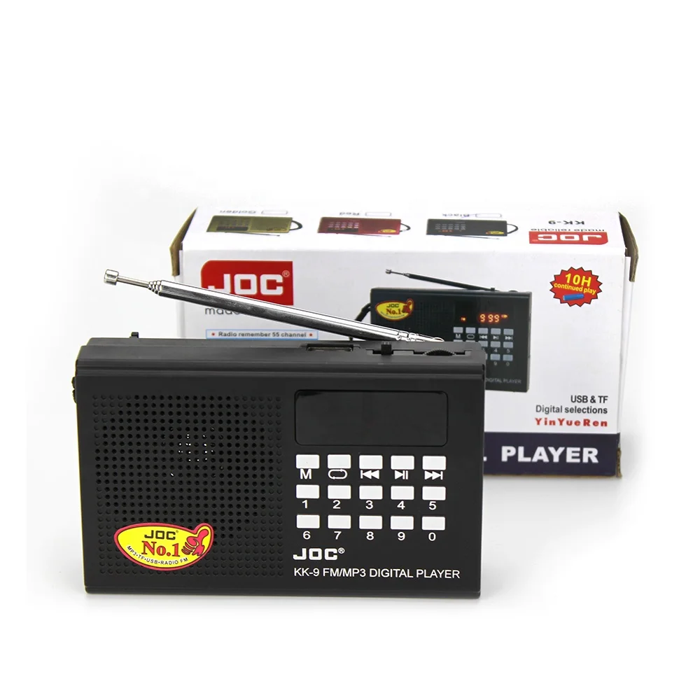 

KK-9 Rechargeable mini home radio digital Selects music player /FM radio USB&TF MP3 player, Red