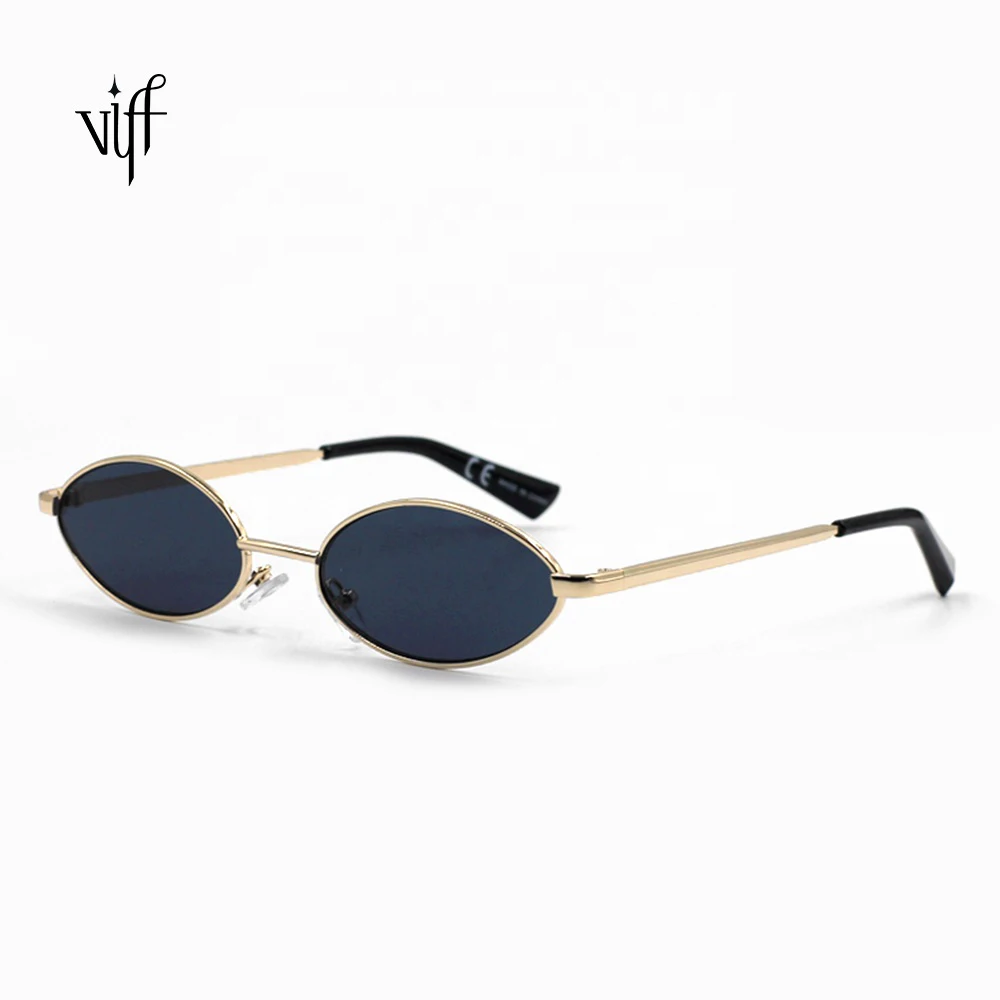 

2019 Oval Style HM18407 Small Frame Black Lens Ladies Sunglasses, Multi colors