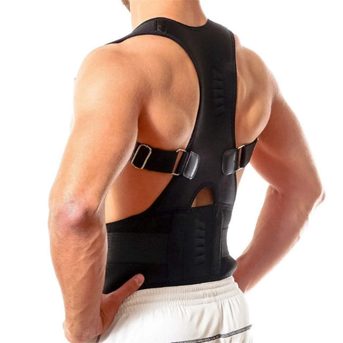 

Humpback posture corrector - back and shoulder support posture correction belt, Black