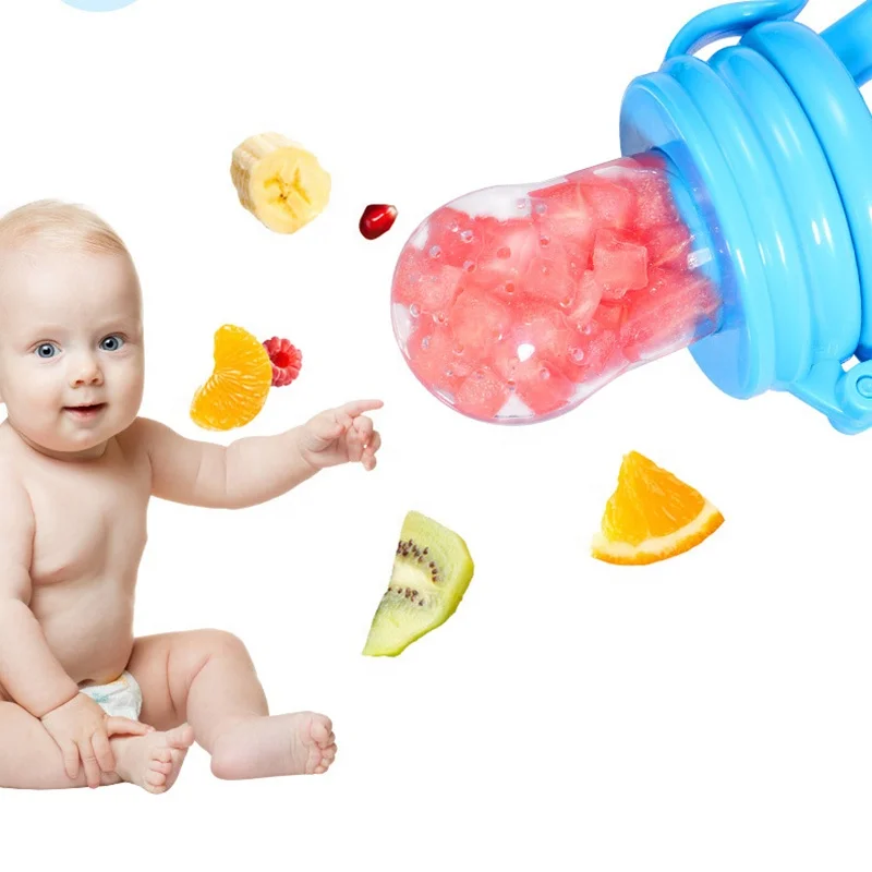 

New Arrival food grade BPA Free silicone baby fresh vegetable fruit food feeder nipple smoother pacifier, Pink,yellow,blue,green
