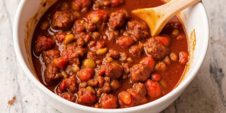 Rice and beans reducing spiciness in chili