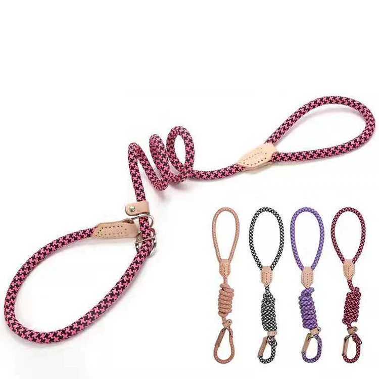 

Braided Dog Rope Pet Leash Traction Rope Leashes Dog Walking Training Lead for Medium Large Dogs