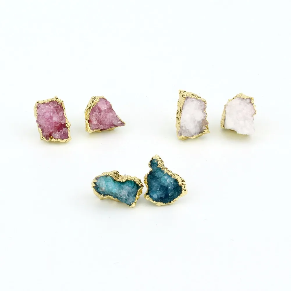 

Fashion natural stone Earring for Women, Gold