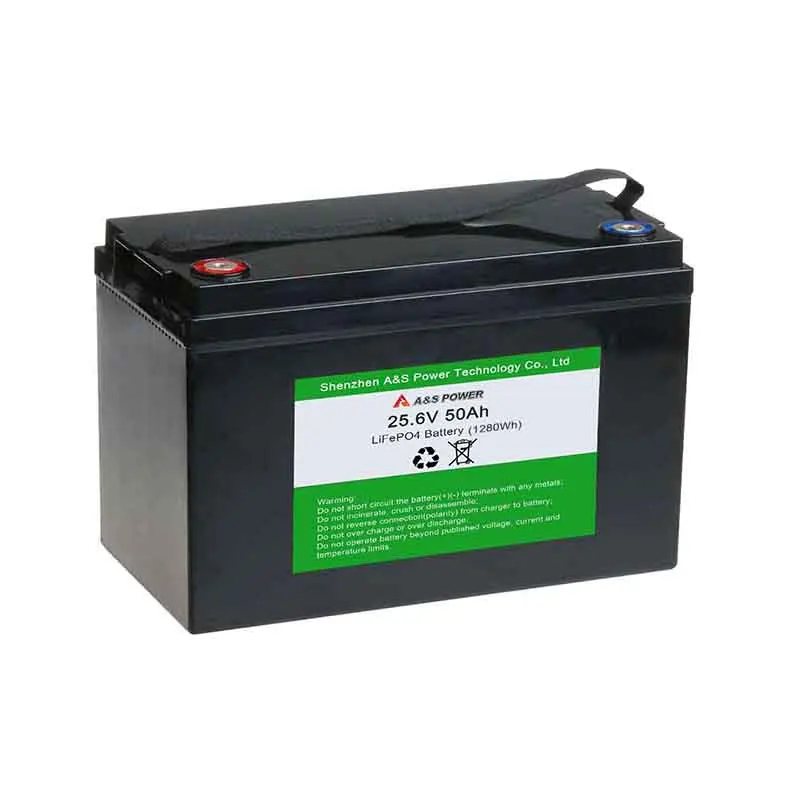 Factory 24v Lithium Ion Battery Rechargeable Lifepo4 Battery 25.6v 50ah ...