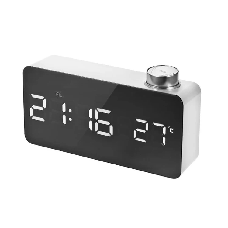 

LED multi-function digital snooze display time desk table alarm mirror clock