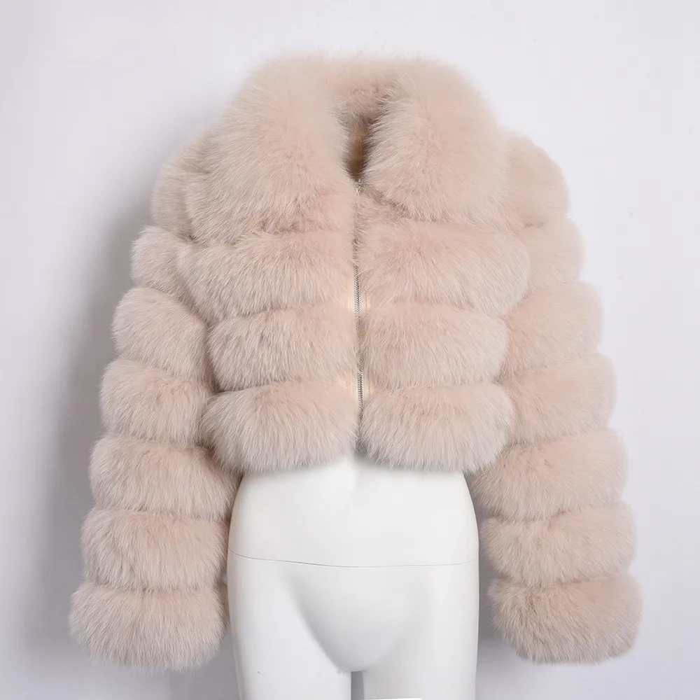 

Wholesale 2022 fall womens fashion crop coats winter cropped bubble faux fur coat for women 2022