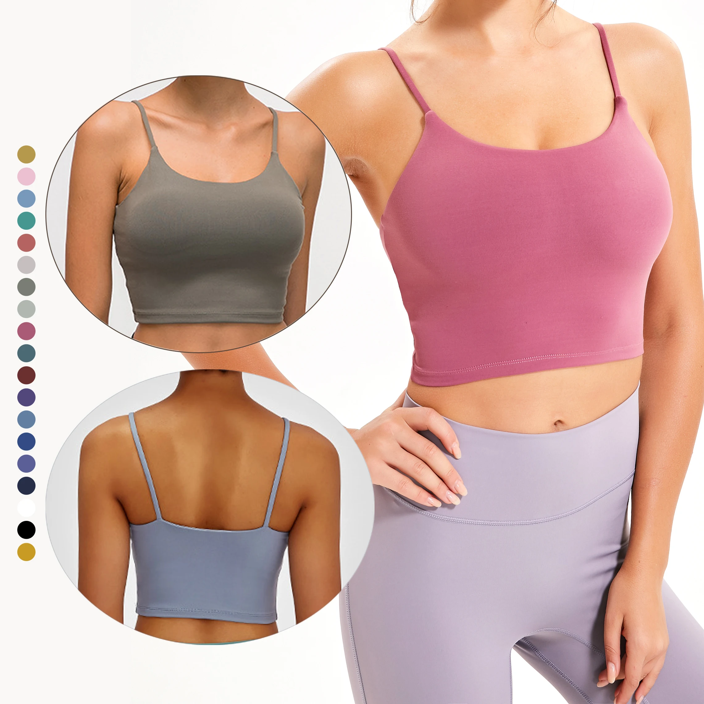 

Custom Medium Support Padded Tank Top Sports Bra