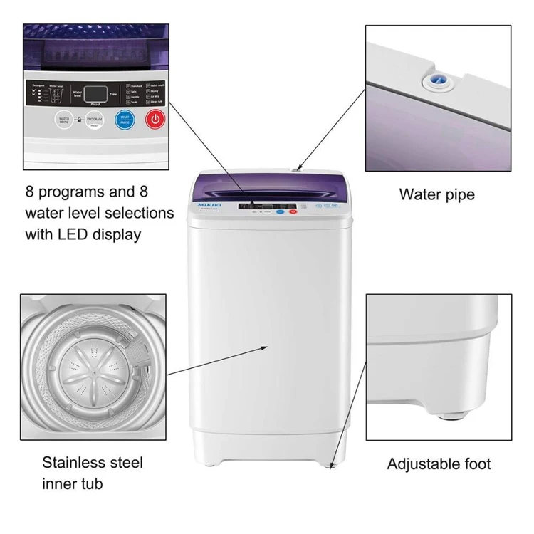 Household Freestanding Washer Portable Compact Fullautomatic Washing