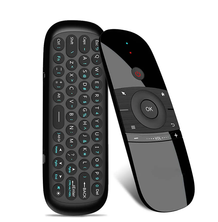 

Hot Selling Smart Wireless Fly Mouse Mini Keyboard W1 Air Flying Mouse Remote Control, Black