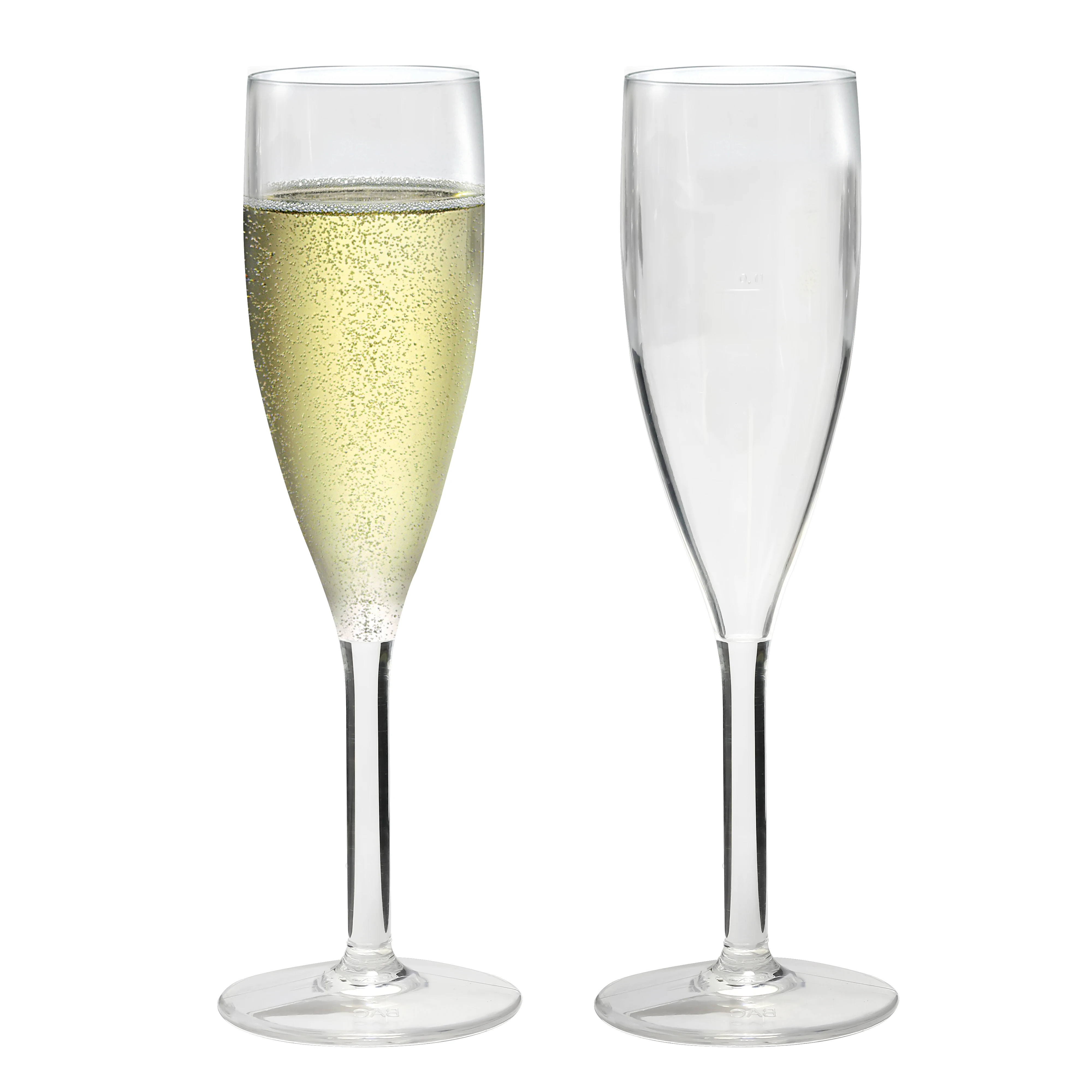 custom crystal plastic champagne glass flute wedding plastic