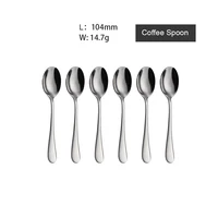 

Custom Logo 6-Piece Demitasse Espresso Spoon 4 Inches Ritual Stainless Steel Espresso Mini Coffee Spoons Set