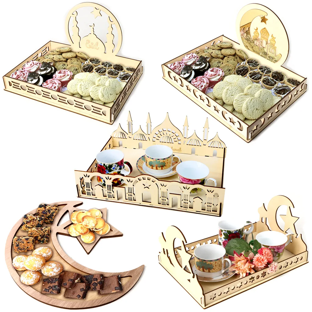 

Food Serving Tableware Dessert Pastry Tray Easy to Assemble Tray Food Tray for Eid al-Adha