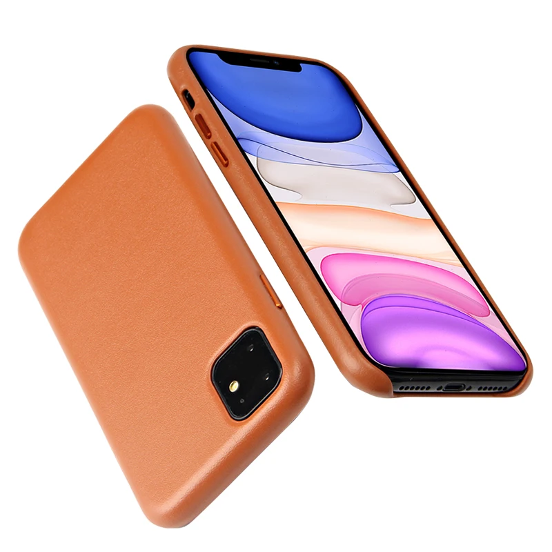 

Exclusive Delicate Embossing Buffalo Back Leather Mobile Phone Case Cover For iPhone 11 Pro Max, As picture