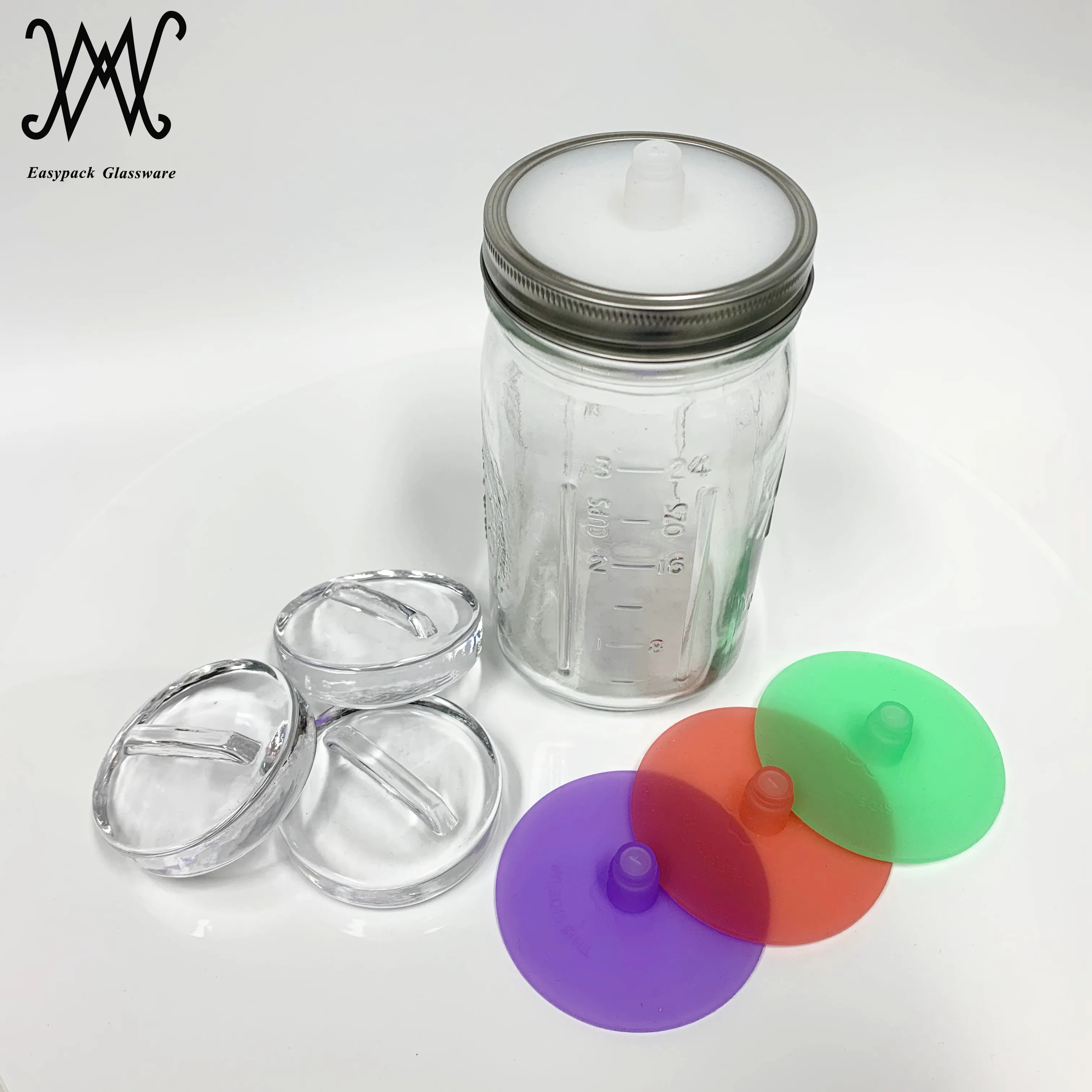 86mm Airlock Fermentation Silicone Lid With Valve For Wide Mouth Mason