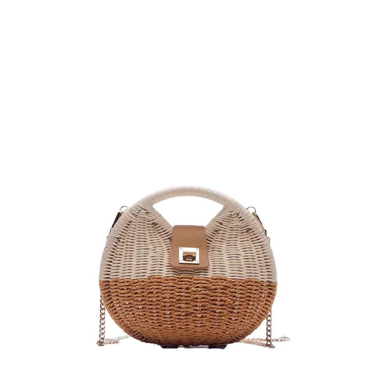 

Factory direct mini coin purse straw beach bag women fashion chain clutch handbag, Customizable