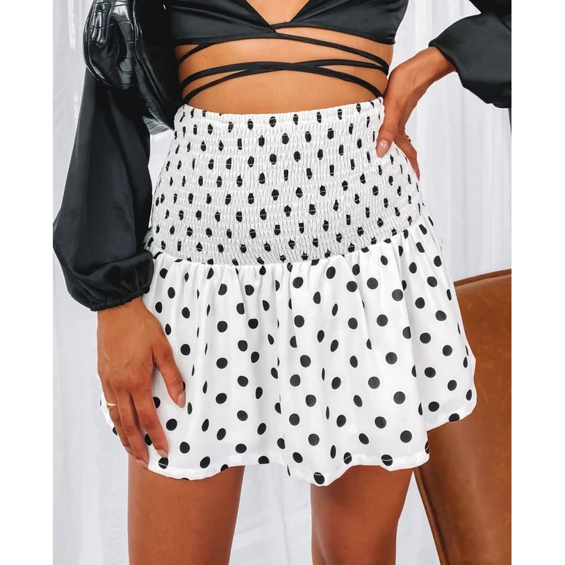 

FS2375D Lady dress women sexy dot prints skirts