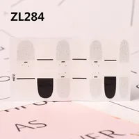 

Korea hot Sale 3d simple nail Polish beautiful wraps full cover type gel nail stickers