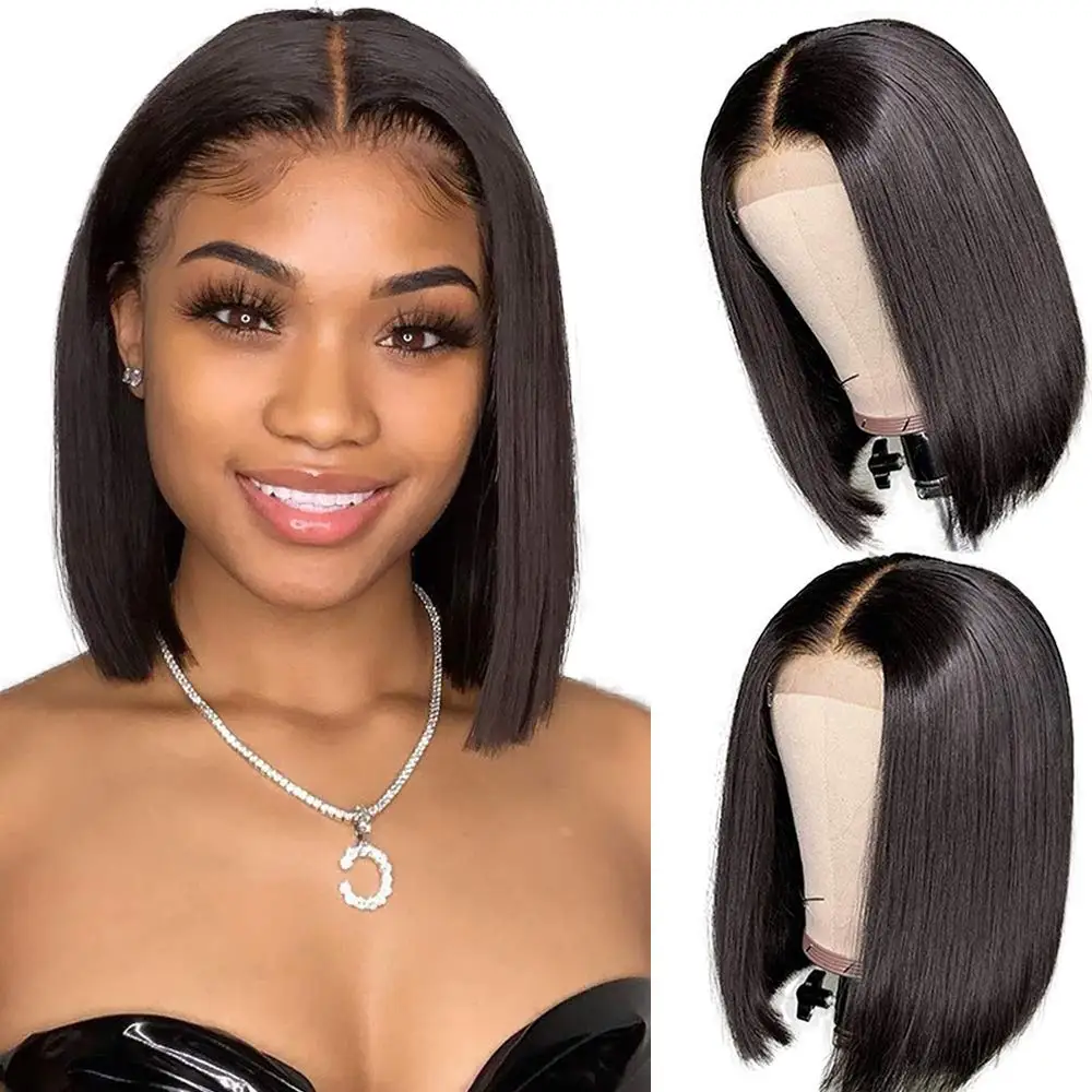 

13x4 brazillian raw cuticle aligned hd lace frontal virgin human hair straight wigs hm hair me for black women