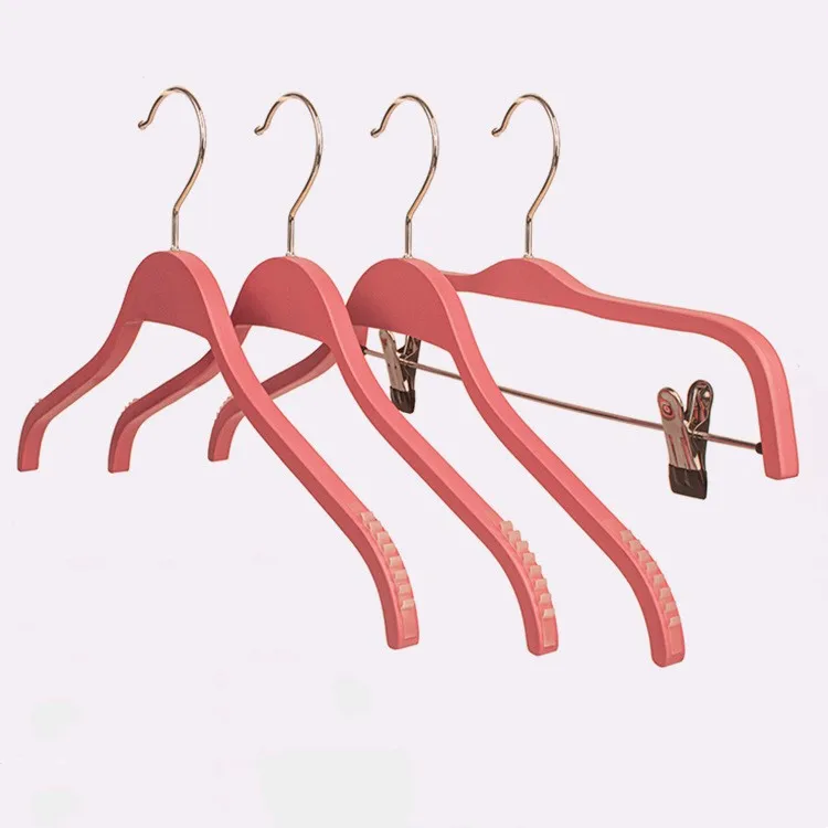 

Pink Non-slip wooden Children's hanger Adult hanger Trouser rack clothing hangers