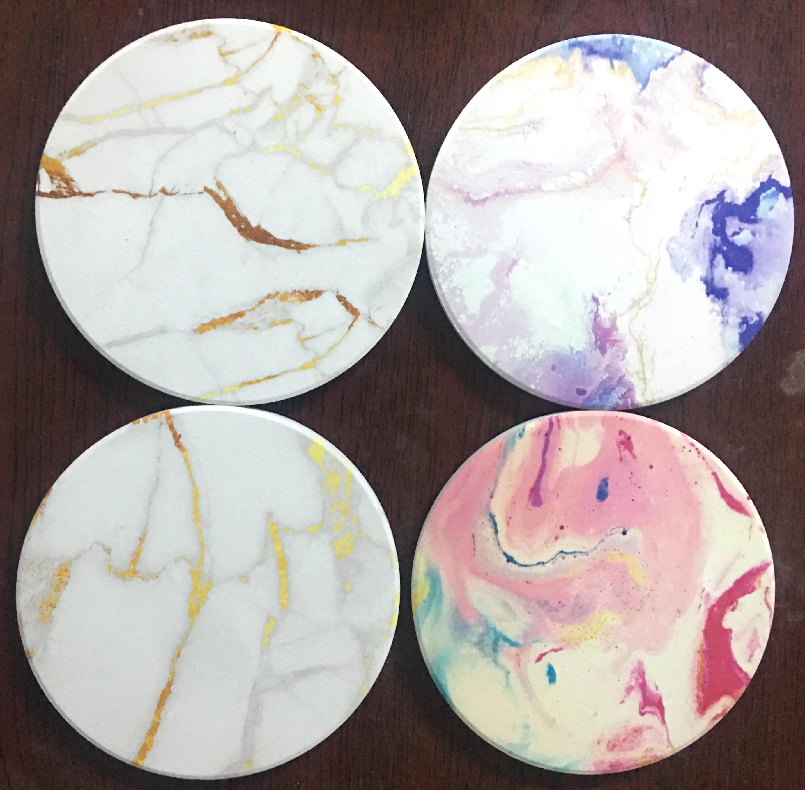 

Ceramic Coasters marble Texture for drinks coasters