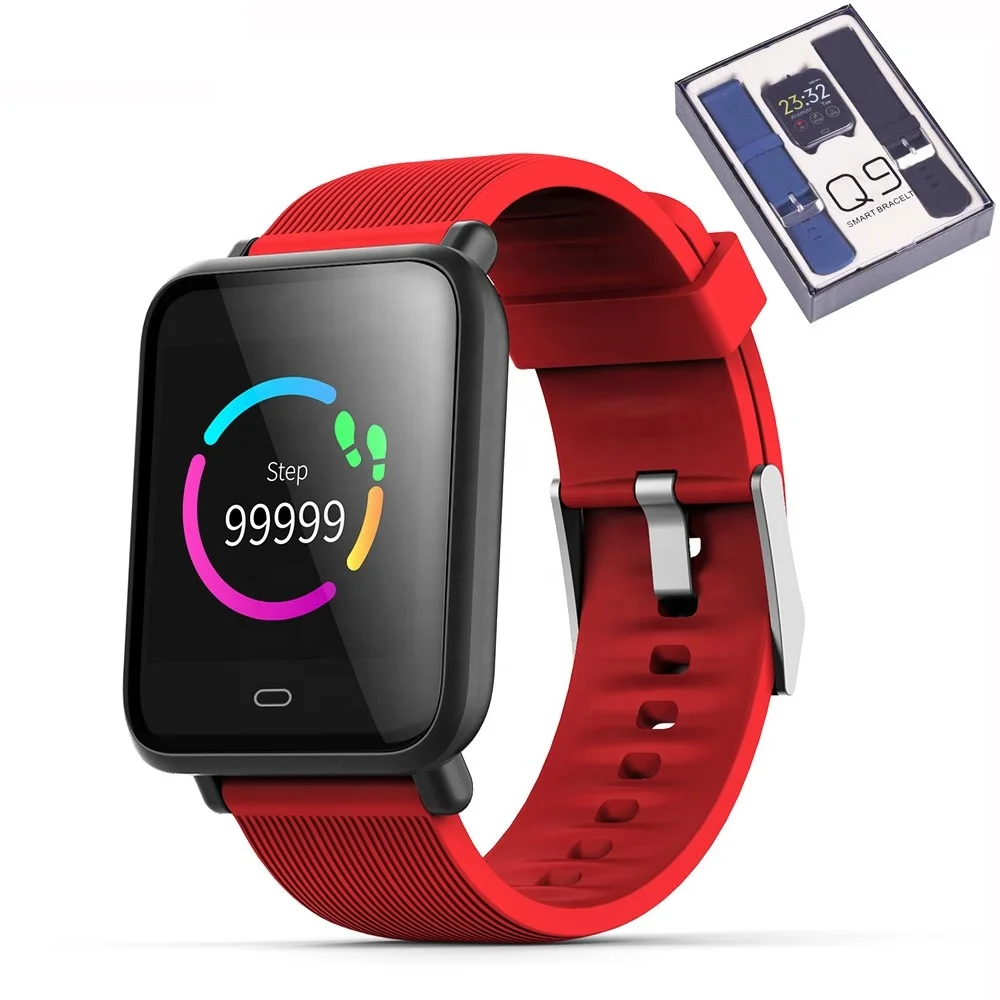 High quality fashionable fitness bracelet band IP67 waterproof smartwatch q9 smart watch