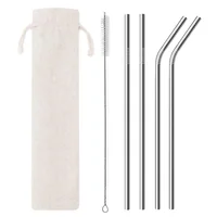

FDA Certificate Custom Logo Drinking Straws Stainless Steel Straw Wholesale