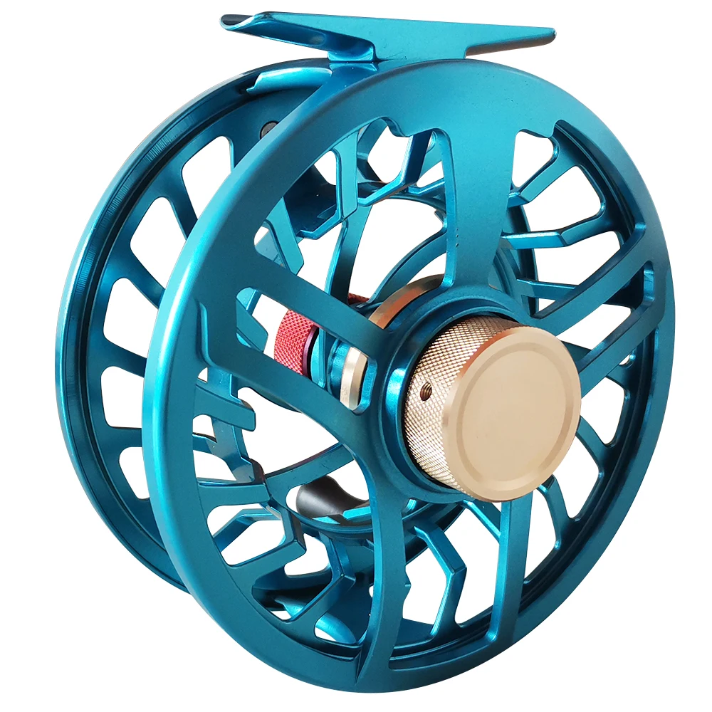 

Newbility CNC Machined Aluminum 100% Fully Sealed Waterproof 158g Super Light Fly Fishing Reels pesca, Blue