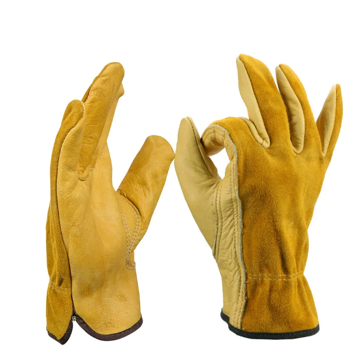 
Favor design split cow work leather mechanic gloves for hand protection and general industry 