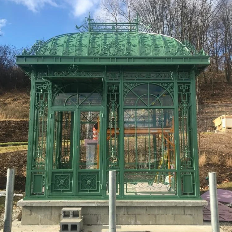 French Style Steel Pipe Greenhouse Victorian Iron Gazebo - Buy Steel