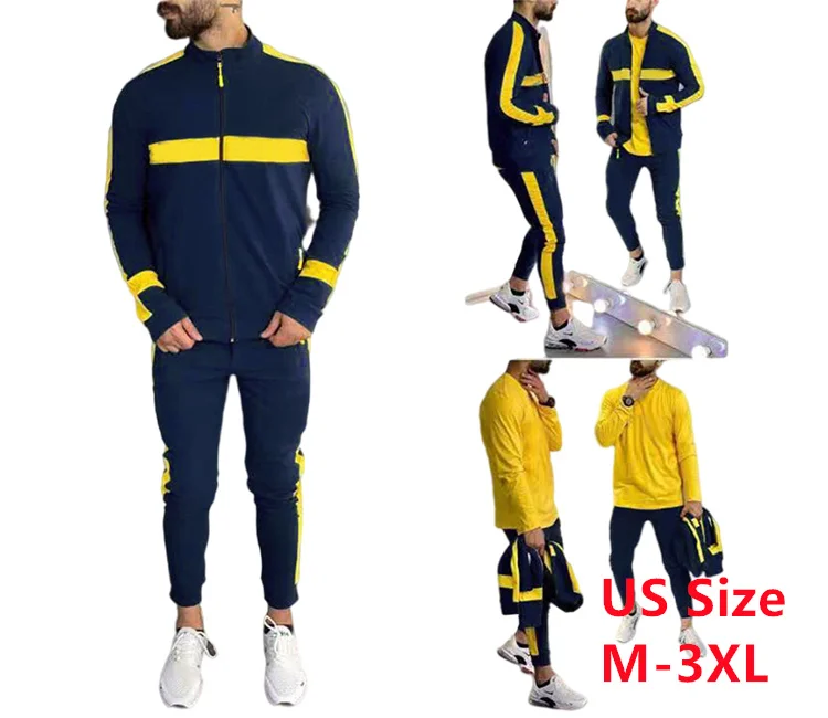 

Blank Suits Private Label Sweatsuit 2 Piece Set Jogging Track Plain Two Tracksuit Vendors Sweat Suit Men, Picture shows