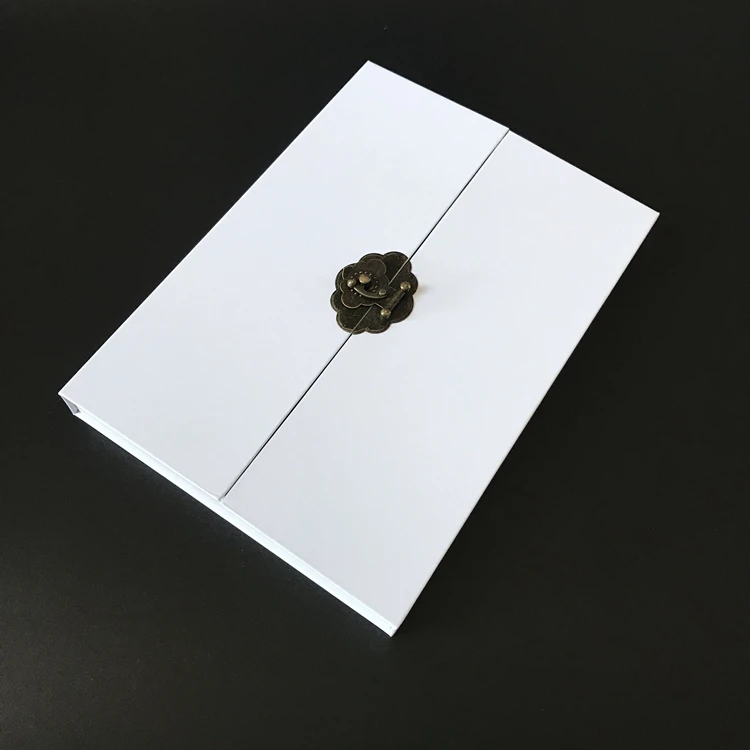 

Empty Shenzhen White Rigid Wholesale Textured Fabric A4 Gift Box