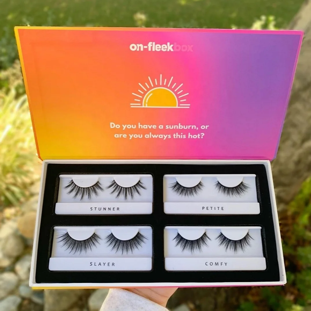 

4 pairs 25mm wholesale mink custom empty lash books