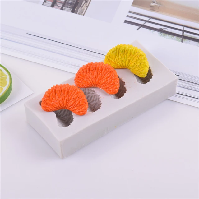 

Orange Pulp Modeling Clay Plaster Mold DIY Chocolate Baking Tool Kitchen Accessories, As show
