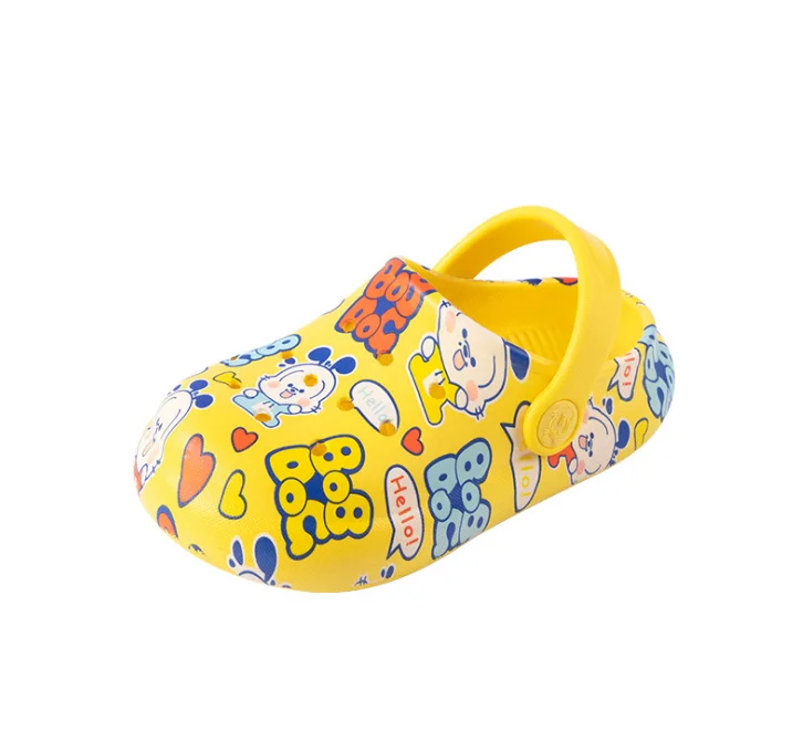 

2021 Summer Baby Lovely Cartoon Print Outdoor Beach Shoes Non-slip Home Sandals