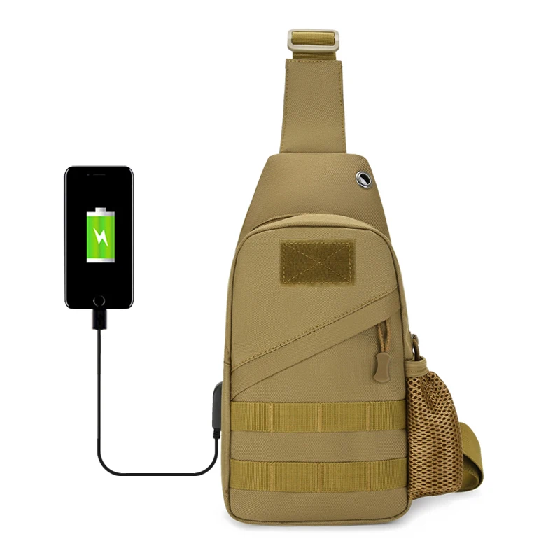 

OEM Eco-friendly High Quality Oxford Fabric Over the Shoulder Army Chest Bag Man, 4colors
