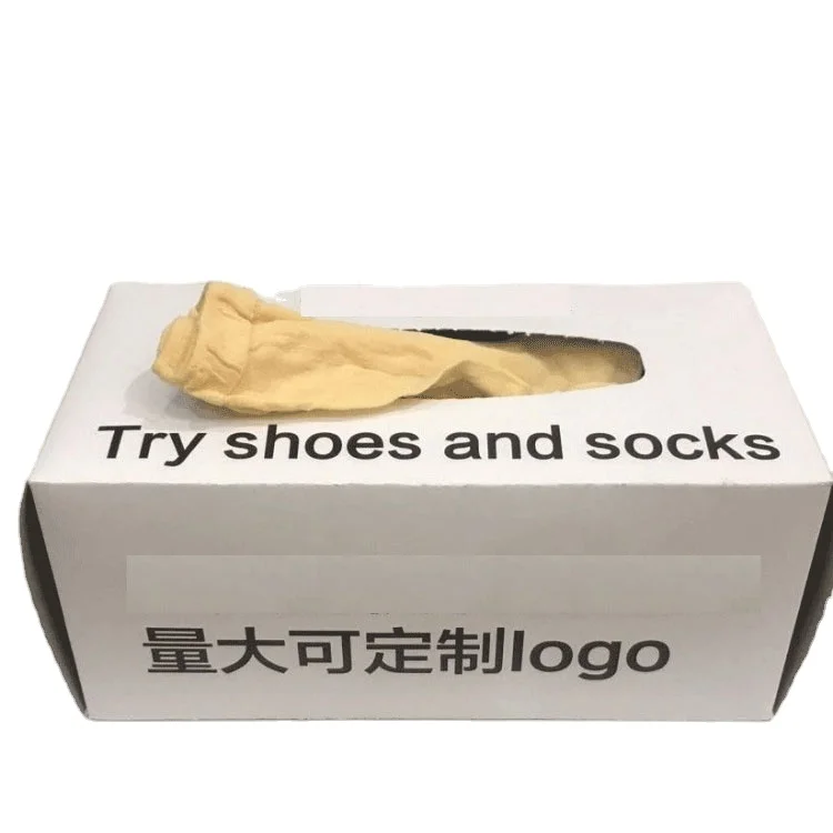 

Wholesale 36/60/72 pairs packed disposable socks In Box custom shoes try on One Time socks, Black,light nude,dark nude,coffee