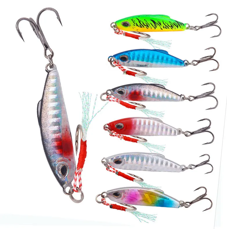 

Hot sale slow pitch jigs metal jig lure for sea fishing, 6 colors