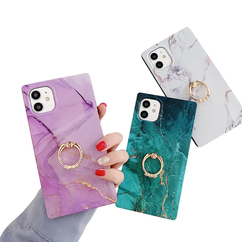 

Gradient Marble Phone Case With Finger Ring For Iphone 11 Pro Max Xr Xs Xs Max 7 8 Plus Case Soft Imd Phone Back Cover, Customizable colors