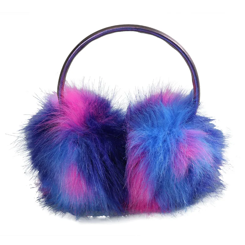 

MIO Unisex Colorful Winter Ear Muffs Outdoor Warm Fluffy Faux Fur Earmuffs Foldable Soft Plush Earmuffs For Women Men