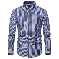 

Men's Slim Fit Long Sleeve Formal Casual Striped Dress Shirt for Men