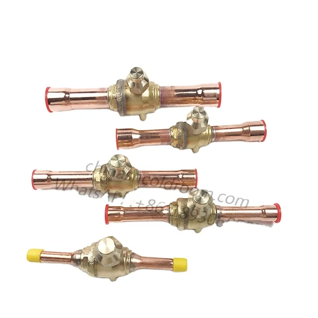 

Cold Room Air Conditioning Charge Port Refrigeration Parts Brass Stop Ball Valve for Condensing Unit