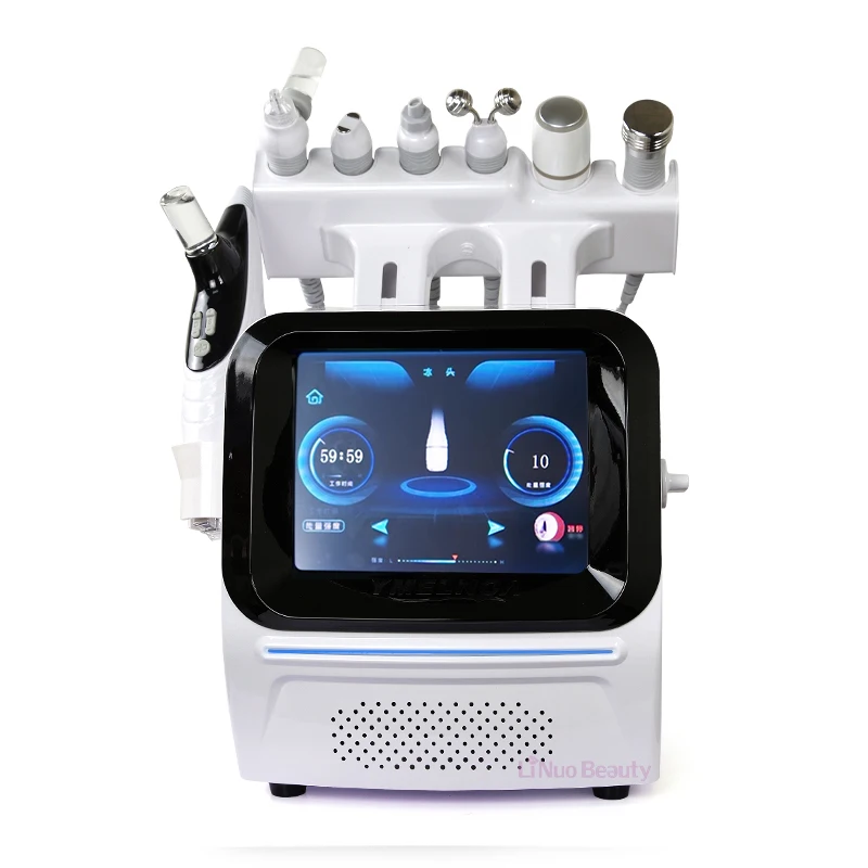 

New Multifunctional Small bubbles skin care rf vaccum cavitation Oxygen spray hydro dermabrasion machine, White+blue