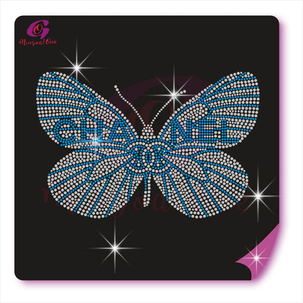 

Fashion Custom Butterfly Crystal Hotfix Rhinestone Transfer Popular Rhinestone Heat Transfer, Select from color chart