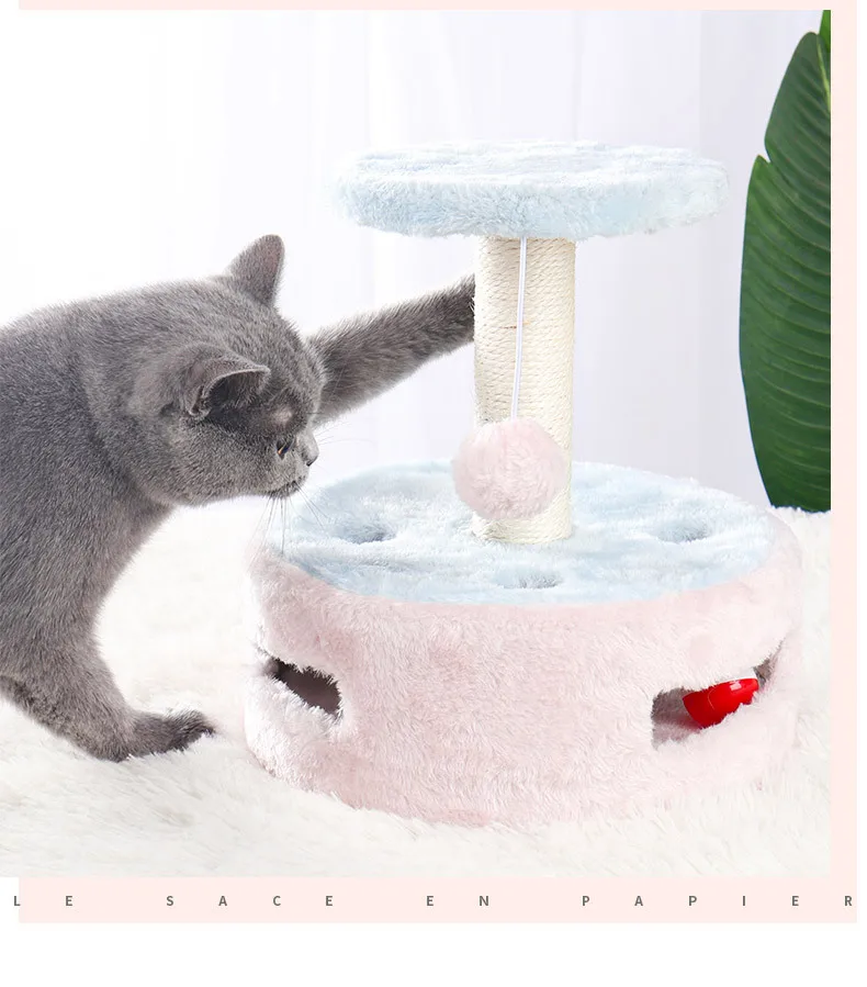 

New Style Pet Cat Climbing Frame Multifunctional Small Sisal Cat Climbing Platform Toy, As picture
